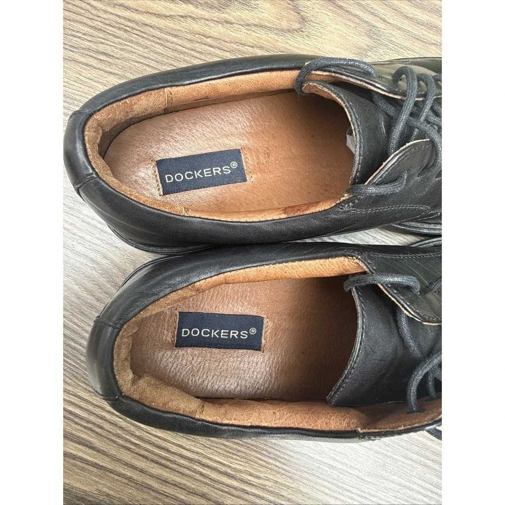 Men's Dockers Black Casual Or Dress Leather Shoes SZ 9.5 M Fall Everyday Wear